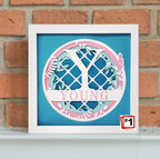 Split Monogram 3D Shadow Box