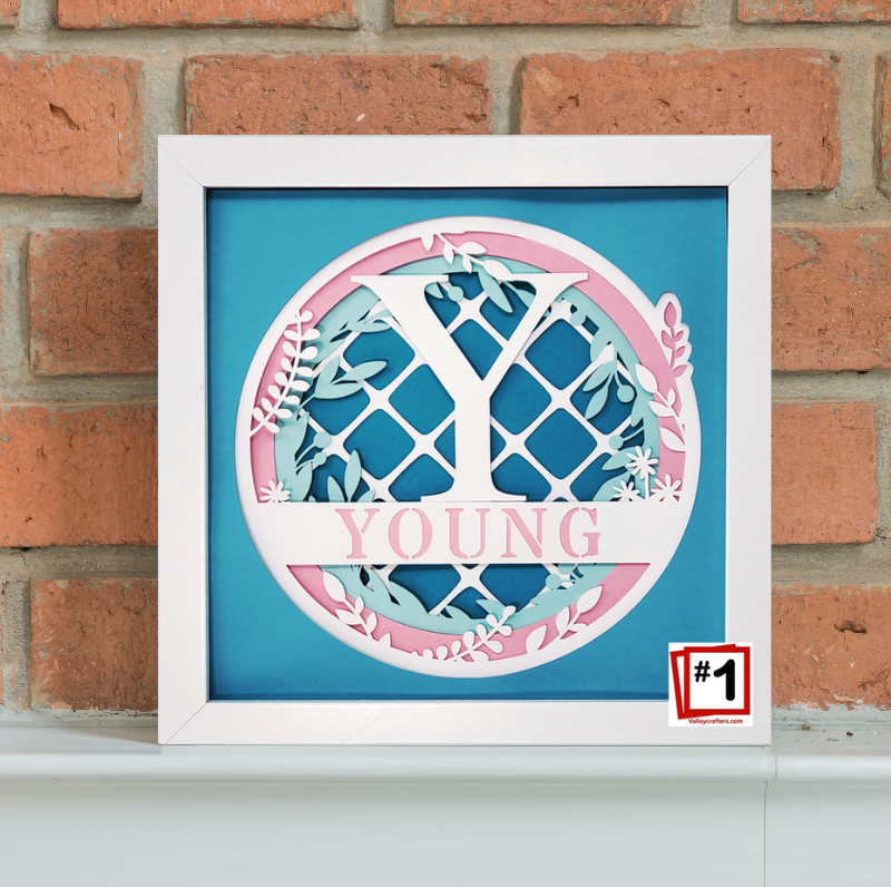 Split Monogram 3D Shadow Box