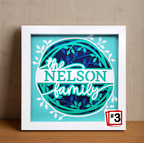 Split Monogram 3D Shadow Box